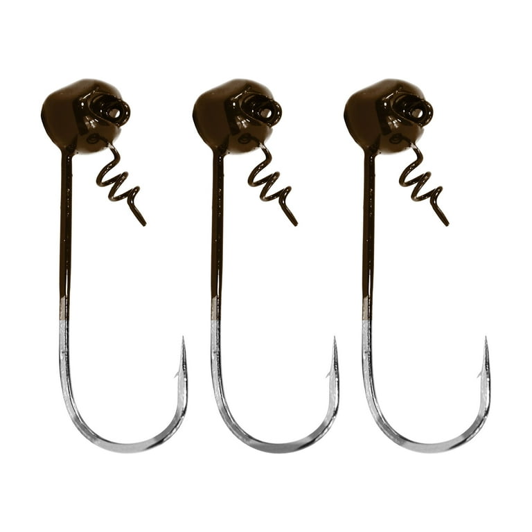 Tackle HD 3-Pack MF Shakey Head Jig Hooks, 1/4 Ounce Weighted
