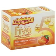 Emergen-C Mandarin Orange 5 Calories Vitamin C Dietary Supplement Fizzy Drink Mix, 1000 mg, 30 Packets