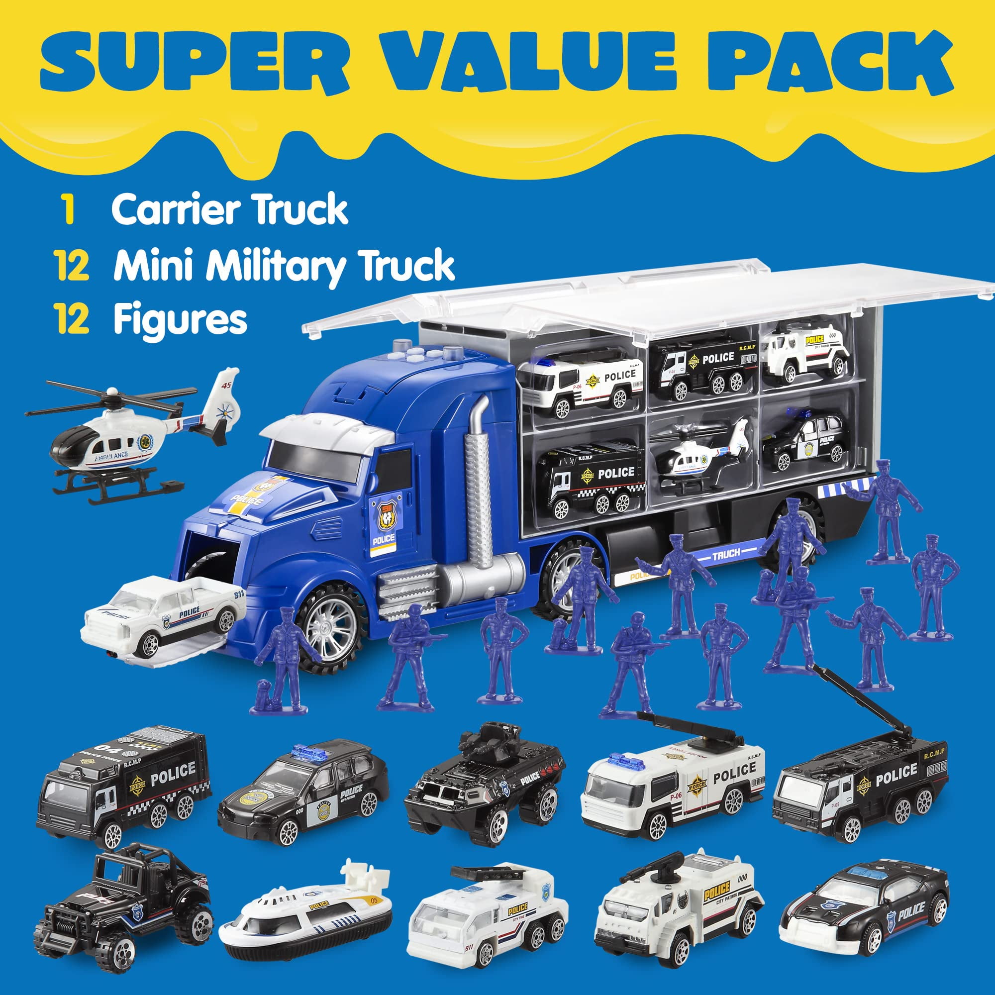  LerBao 25 in 1 Die-cast Pull Back Construction Truck
