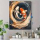 thumbnail image 4 of Qisvanset 12x16 Inch With Frame 2D Flat Wall Art Japanese Koi Fish Oriental Nature Ready To Hang Wall Art, 4 of 8