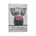 thumbnail image 4 of AatoeaX "Pig Bathroom Art, Hogging The Bathroom" Canvas Print Modern Wall Art Canvas Poster – Aesthetic Print for Home, Office, or Apartment Decor,12"x18"or18"x12",Unframe, 4 of 4