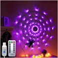 thumbnail image 1 of Luces de Tela de Araña de Halloween USB 8 Modos Luces de Red de Pared de Tela de Araña para Guirnalda de Decoración de Halloween Aterradora,B, 1 of 5
