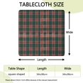 thumbnail image 2 of Green and Red Christmas Plaid Pattern Square Fitted Tablecloth with Elastic Edge,Square Table Cover,Washable Elastic Table Cover for Home Kitchen Party Decor 34"x34", 2 of 6