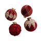 thumbnail image 1 of Adorno navideño decorativo irrompible de terciopelo flocado para árbol de Navidad. Pelota, 1 of 8