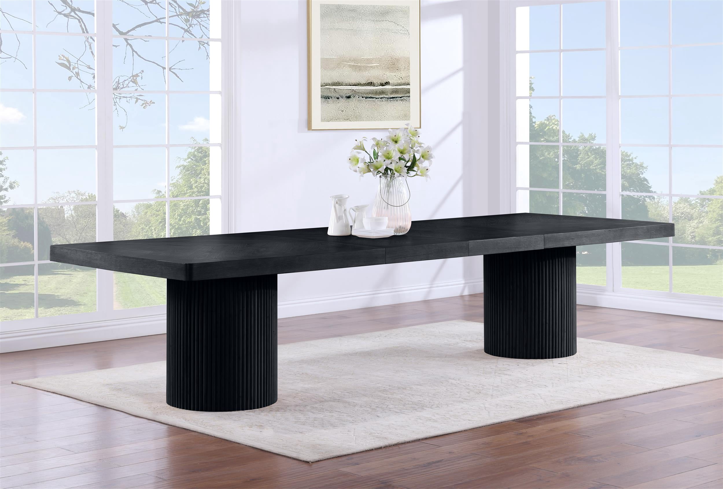 Meridian Furniture Belinda Black Acacia  with Veneer Dining Table