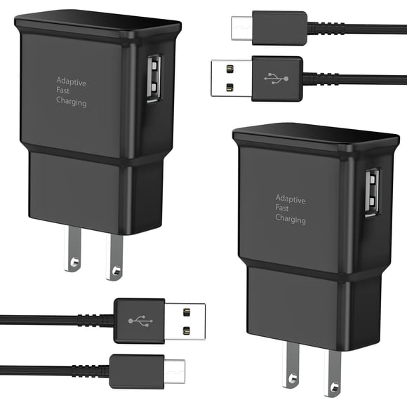 Type C Fast Charger, for Android Charger, Samsung Phone USB-C Charger Block, Cable Cord 6.6ft for Galaxy S23/S23 /S22/S21/S20/S10e/S9/S8/Note20/Note10/Note9/Z Fold 3/4/5 2-Pack