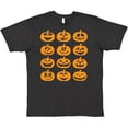 thumbnail image 3 of Inktastic Halloween Pumpkin Faces Orange T-Shirt, 3 of 5