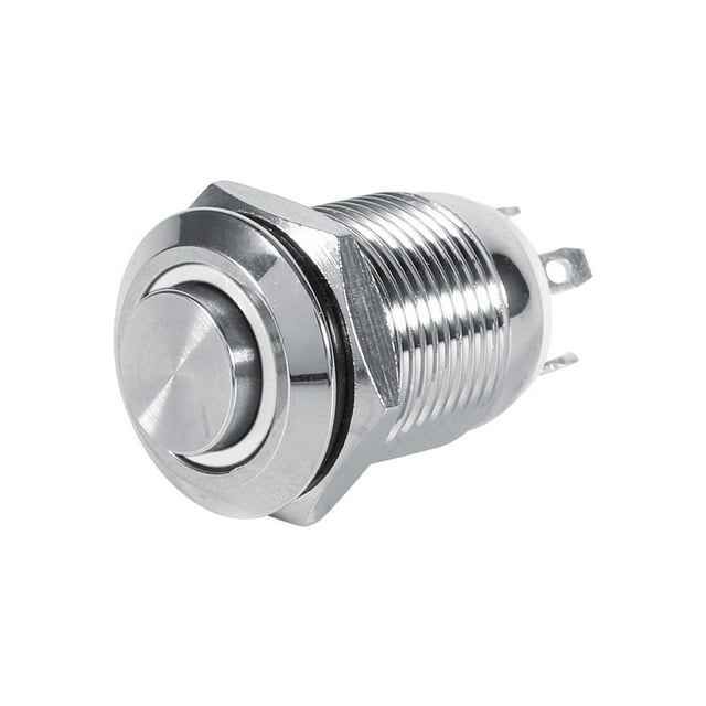 Sonew LED Push Button Switch,12mm Circle LED Waterproof Metal Momentary Push Button Switch High Flush 4 Pin 1NO, LED Momentary Button Switch
