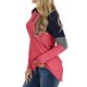 thumbnail image 5 of Puntoco Moda Mujer Cuello Redondo Manga Larga Estampado Patchwork Casual Camiseta Blusa Puntoco Puntoco-2130, 5 of 6