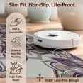 thumbnail image 6 of Design&I 9'x12' Washable Area Rug Snag-Free Vintage Pastel Petal Symmetry Flower Lilac Dorm Purple Boho Playful for Dining Room, Basement, Large Office, 6 of 7