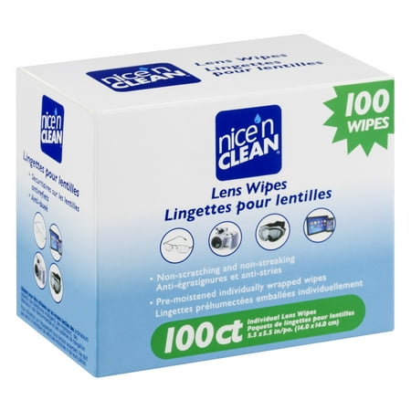 Nice 'N Clean Lens Wipes, 100 ct (Best Lens Cleaner For Eyeglasses)