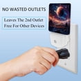 thumbnail image 3 of Galactic space LED Square Night Light - Energy Efficient Plug-in Nightlight with Auto Sensor for Bedroom, Bathroom, and Hallway - Soft Glow Illumination - White, Pack of 2, 3 of 6