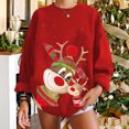 thumbnail image 1 of ICHUANYI Clearance Women's Christmas Casual Long Sleeve Round Neck Printed Ladies Sweatshirt Tops(Red, S) ICHUANYI WER2023081501073, 1 of 6