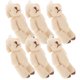 thumbnail image 3 of Miniature Stuffed Animals Plush Bear For Infants Phone Accessories 6Pcs Movable Joints White Color, 3 of 5