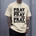 thumbnail image 6 of adaychics Christian Tshirts Men Pray Crewneck Oversized Short Sleeve Religious Cotton Tee Trendy Tops for Streetwear, 6 of 7