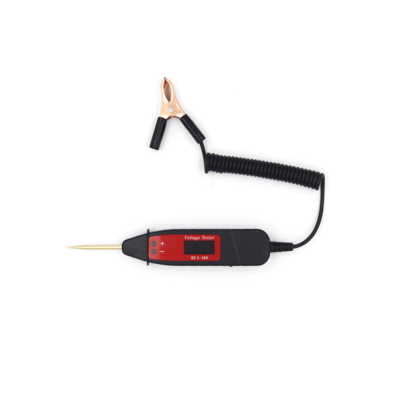 Color : Black Color : Black Mechanical Parts Extension Compression Spring 1PC Spring Line Car Digital LCD Electric Voltage Test Pen Probe Detector Tester with Led Light for Auto Car Testing Tool 
