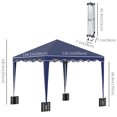 thumbnail image 3 of Outsunny 10' x 10' Pop Up Canopy Tent with Carry Bag Blue, 3 of 10