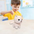 thumbnail image 4 of 9.8in Standing Puppy Plush Doll with Necktie, Realistic Stuffed Animal Dog Toy, Soft Hugging Plushie for Kids and Adults, Cute Sleeping Doll, Birthday Christmas Holiday Gift Home Room Decoration, 4 of 6