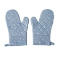 thumbnail image 2 of 2 guantes de cocina antideslizantes con aislamiento térmico y antiescaldaduras para horno. Azul, 2 of 9