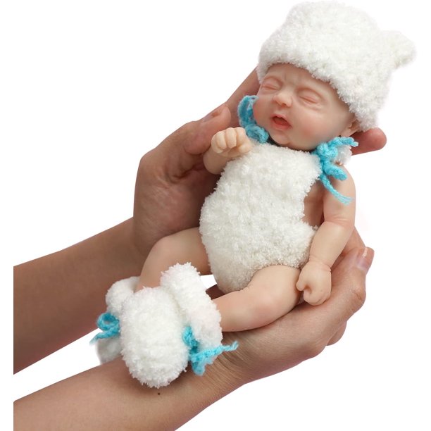 Miaio Reborn Baby Doll 7 Inch Silicone Doll Mini Realistic Newborn Baby