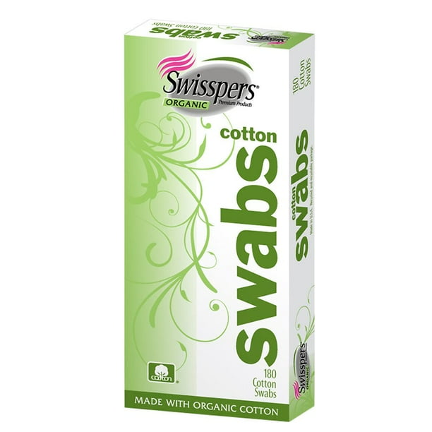 Swisspers Organics Cotton Swabs, 180 Count