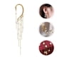 thumbnail image 4 of BRIGHTFUFU 1pc Pendientes de clip de borla de perlas Clip de oreja sin perforaciones de moda para mujeres Dorado, 4 of 7