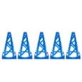 thumbnail image 3 of 5 Pieces 9" PE Sport Training Traffic Cone Plastic Traffic for Soccer Football Basketball Blue, 3 of 9