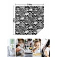 thumbnail image 4 of Halloween Cloth Napkins Set of 8 Reusable Dinner Napkins, Black Grey Skull Skeletons Flowers Cocktail Napkin Washable Table Napkins for Wedding/Holiday Party/Baby Shower 20"x20", 4 of 7