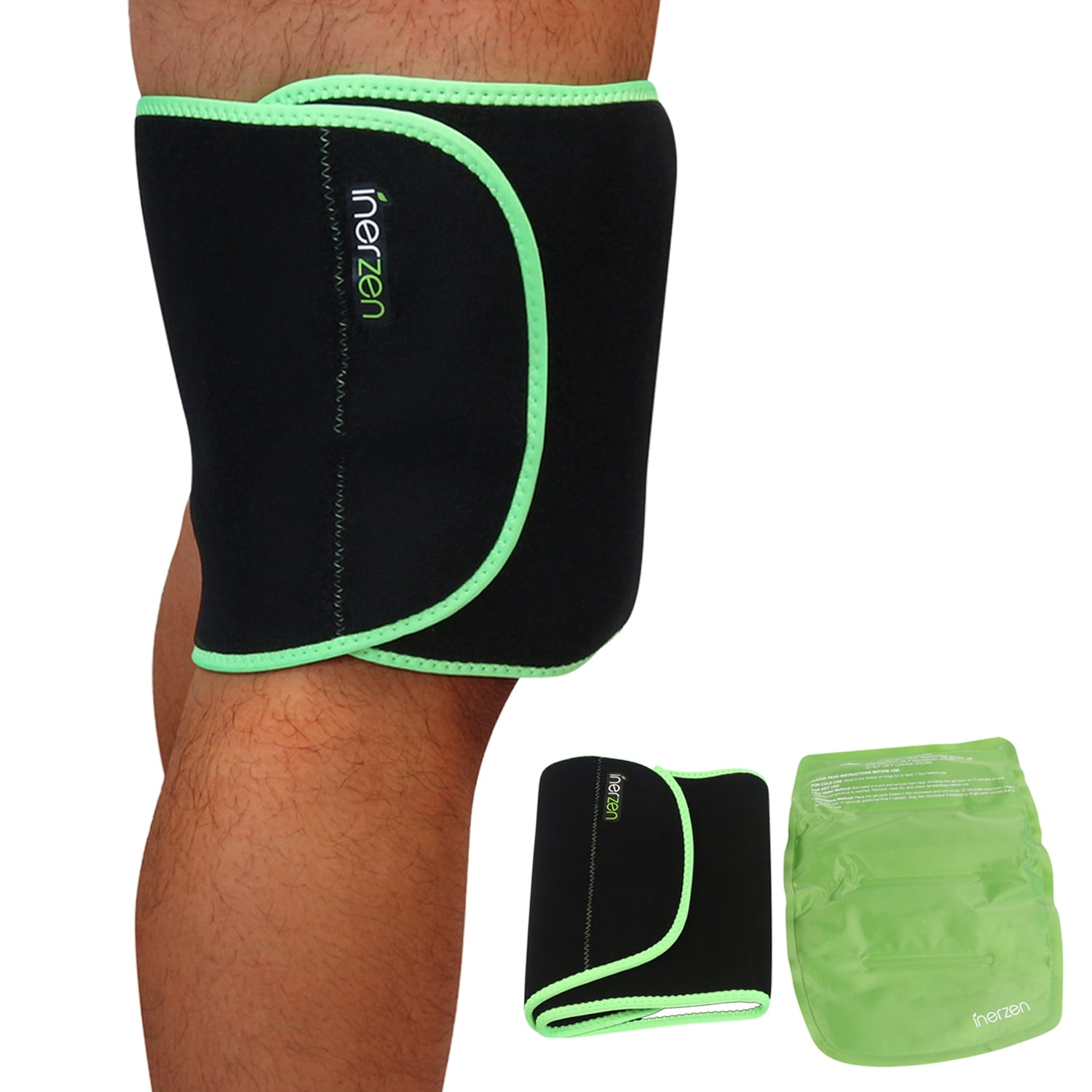Inerzen Thigh, Quad, Hamstring Support Hot and Cold Gel Therapy Wrap
