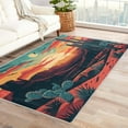 thumbnail image 1 of Cactus Rug for Nursery - 5x8 Rug - Cactus Rug - Desert Plant Western Area Rug - Arizona Rugs - Cacti Carpet, 1 of 7