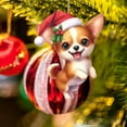thumbnail image 4 of Dog Ornaments for Christmas Tree, Acrylic 2D Flat Hanging Decorations for Festival and Holiday,Dog Lover Gift 2025, 3.15 inches, 4 of 7