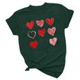 thumbnail image 4 of Womens Short Sleeve Tops Dgankt Women's Valentine's Day Short Sleeve T-Shirt Letter Printed Solid Color Tops Short Sleeve Round Neck Tops/Shirts, 4 of 6