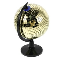 PTOOTP Golden Rotating Disco Mirror Globe, Reflective Party Light, Creative Home Decor for Events and Celebrations