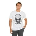 thumbnail image 6 of Grey Skull Graphic Design Tee, Skull Shirt, Vintage Tees, Art Design T-Shirt, Vintage Graphic Tee, Art Shirts with Skulls, 6 of 115