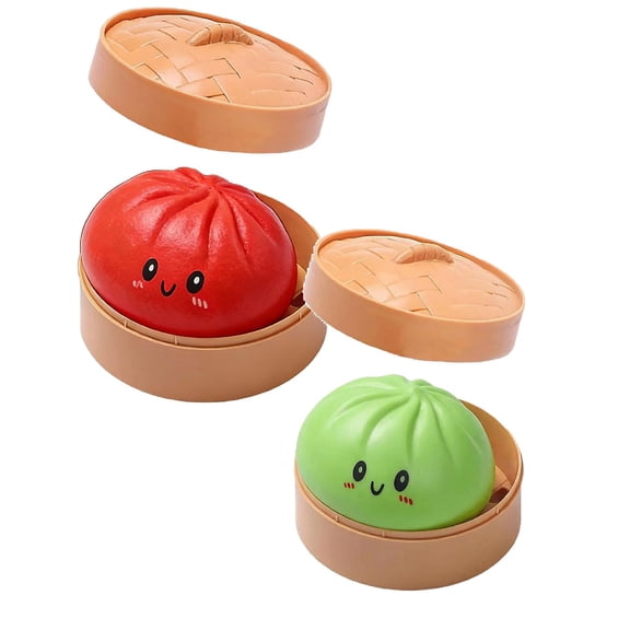 Giant Dumpling Squishy, 4 Inch Jumbo Dumpling Stress Ball, Rainbow Squishy Squishy Bun, Soft Squeeze Decompression Dough for Adults, Anxiety Relief Fidget