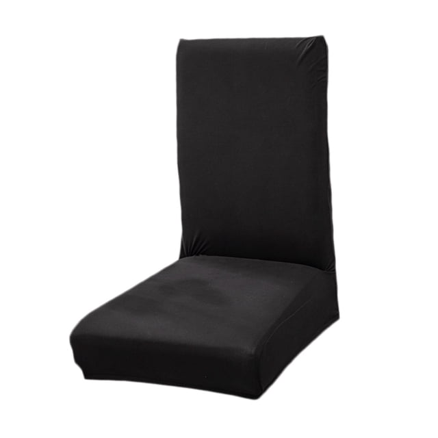 Funda elástica para silla de comedor, de tela suave y elastano. Negro