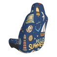 thumbnail image 2 of Wukai Marine Nautical Full Set Car Seat Covers with Soft Padding Universal Auto Front Seats Protector and Cushion Mat, 2 of 5