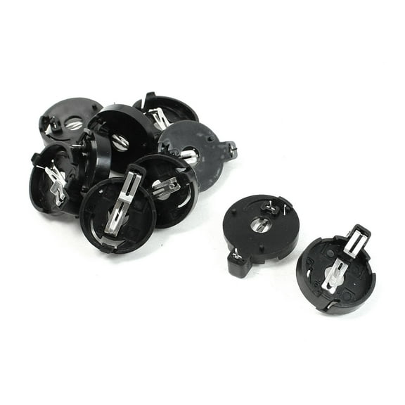 Unique Bargains 20mm Pin Distance CR2032 Button Battery Holder Container 10 Pieces