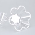 thumbnail image 2 of Matsuzay Cuenco transparente para helado en forma de flor, 100 piezas, para casa, centro comercial, portátil, apilable, de un solo , para Cocina y Comedor, 2 of 6