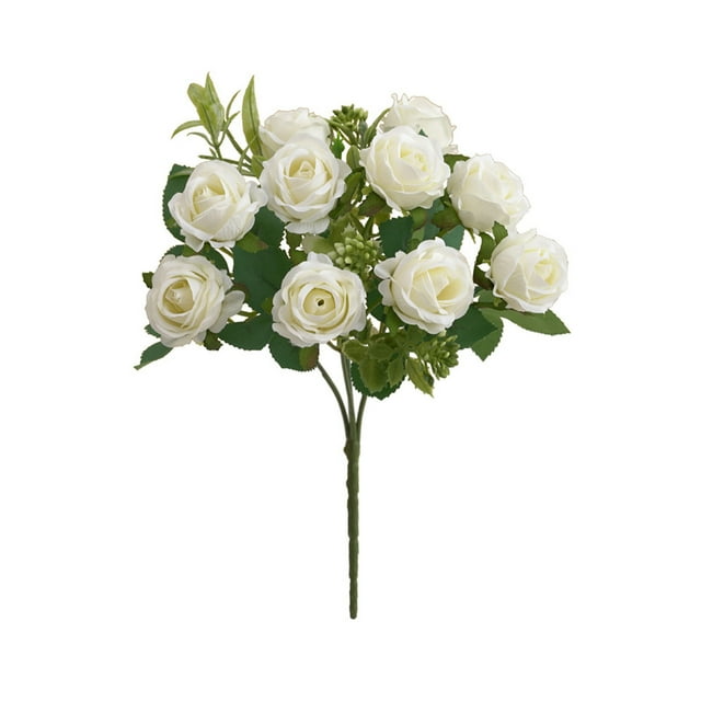 Fake Roses with Fake Flowers 1Pc Artificial Flower Home Decor Portable Single Branch Simulation Rose for Wedding Fake Rose Ecologically Friendly for Party Artificial Flower Exquisite Decor