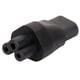 thumbnail image 1 of Adaptador IEC 320 C8 Estándar, Adaptador de CA IEC 320 C8 a C5, 1 of 9