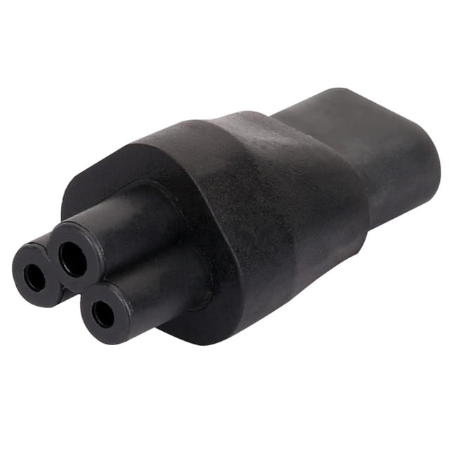 Enchufe IEC de 3 clavijas C8 al adaptador de corriente Cloverleaf Plug C5 CUTICAT Adaptador de CA IEC 320 C5 a C8