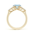 thumbnail image 2 of Angara Natural 1.6 Ct. Aquamarine with Diamond Classic Ring in 14K Yellow Gold for Women (Ring Size: 3.5), 2 of 10