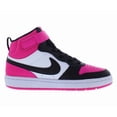 thumbnail image 2 of Nike Court Borough Mid 2 Leather PS Girls Shoes Size 3, Color: White/Black/Fierce Pink, 2 of 4
