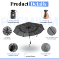 thumbnail image 3 of InnoLab Design Windproof Compact Umbrella (Black, 11.6 Inch) – Auto Open & Close, Lightweight Folding Travel Umbrella for Backpack & Car, 3 of 5