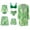 Green Leaves, variant on Family Matching Summer Swimwear Women and Girl Two Piece Bikini Set Men and Boy Swim Trunks