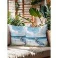 thumbnail image 2 of Outdoor Pillows Waterproof, Coastal Birds Bedding Throw Pillows with Insert for Couch Sofa Bed, Seabird Summer Tropical Beach 18x18 Inch Pillowcases Decorative Camping Patio Pillow Set of 2, 2 of 8