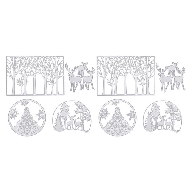Injueey 4 Pieces Christmas Dies Snowflake Pattern Rust-proof Steel Card Mold Making High-carbon Paper Stenciling for Embossing Type1 NO1