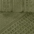 thumbnail image 5 of Superior Zero Twist Cotton Waffle Border Bath Towel Set of 3, Forest Green, 5 of 11