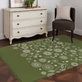 thumbnail image 3 of 3'x5' Rug for Living Room Bedroom, Japanese Washable Area Rugs Non-Slip Carpet Mats, Green Rustic Retro Pastoral Floral Leaves Indoor Low Pile Area Rug Runner for Kitchen, Mudroom, 3 of 8